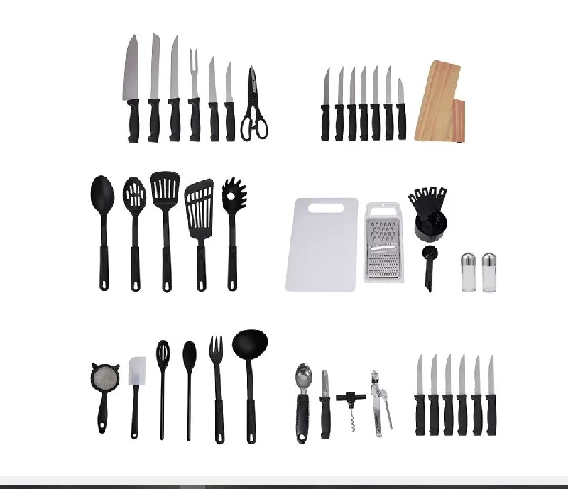 Heavy-duty tent guylines-50 Piece Stainless Steel Utensil Set / Ideal For Home & Camping, Outdoor