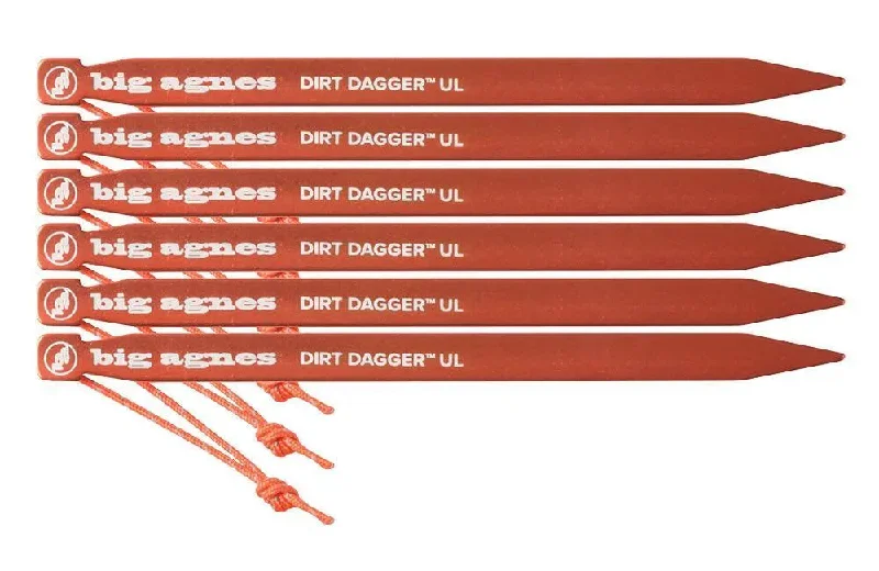 Adjustable camp chair cushion-Big Agnes | Dirt Dagger™ UL Tent Stakes: Pack of 6