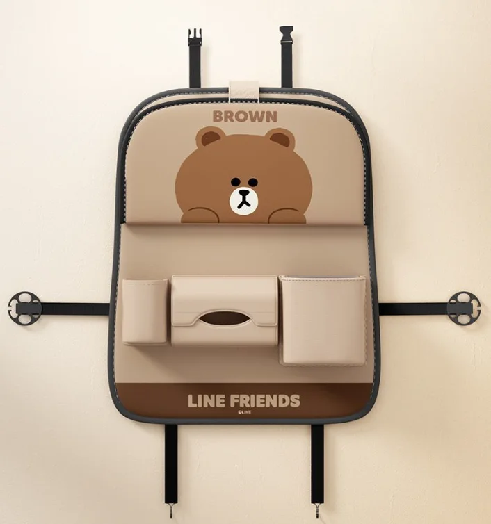 Waterproof gear carry sack-Brown Bear Car Backrest Storage Bag Hanging Bag Car Seat Back Storage Bag Storage Rack Interior Decoration