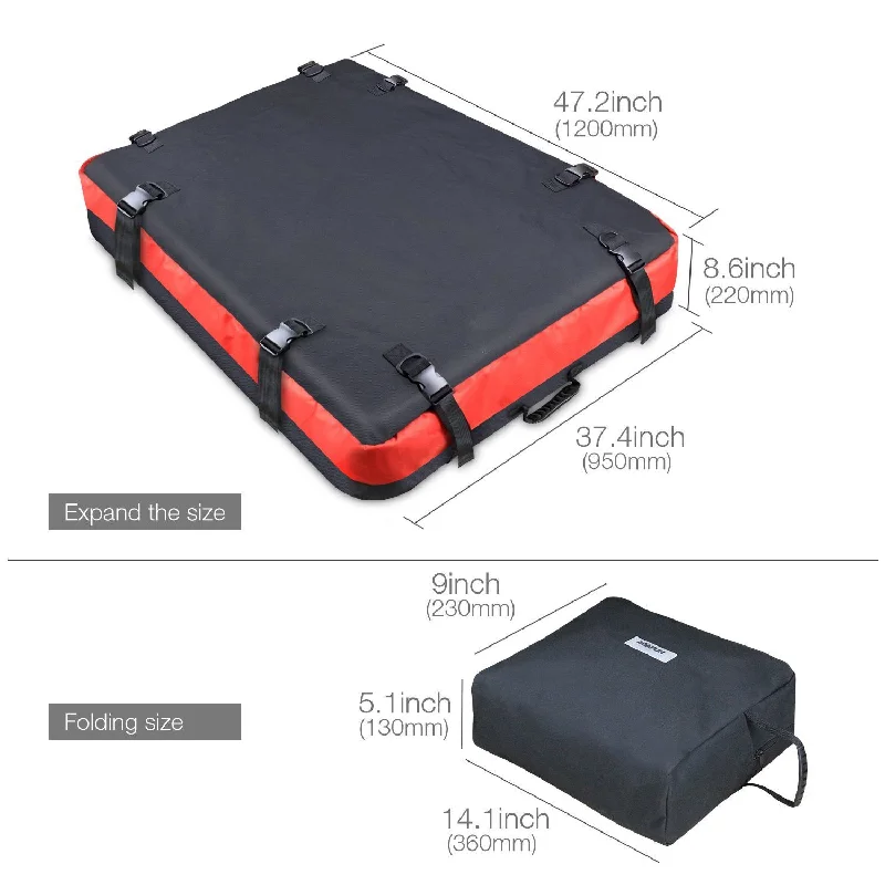 Weatherproof camping tarp-Car roof luggage bag Roof bag Waterproof off-road vehicle roof travel storage bag Storage bag