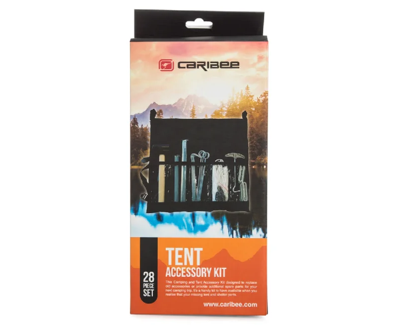 Breathable rain pants-Caribee Tent Accessory 28-Piece Kit /Ideal for Camping, Fishing & Hiking Trips