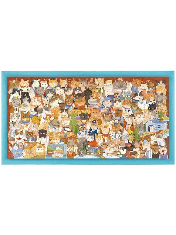 Quick-dry camp shorts-Cat's Sky City Puzzle 1000 pieces Meow Star Club adult and children's toys can be mounted and decorated with paintings