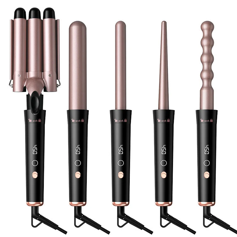 Collapsible camp grill rack-Cross border Amazon curling iron does not harm hair, negative ion large wave home multifunctional curling iron, straight roll dual-use