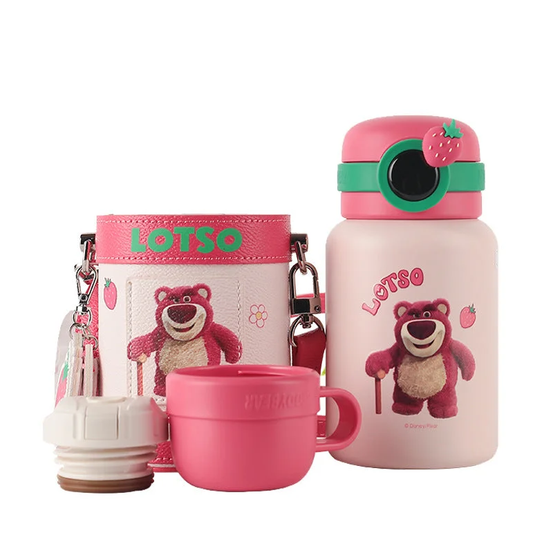 Reflective hiking vest-Cup Bear Intelligent Insulated Cup Display Warm Children's Water Cup Circle Kitty Kindergarten Student Elsa Straw Water Bottle