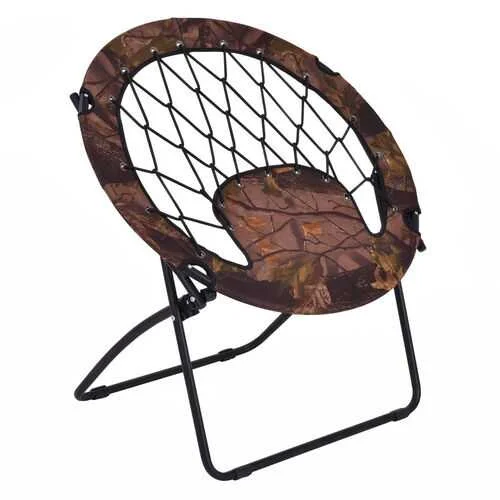 Solar-powered tent light-Outdoor Camping Folding Round Bungee Chair-Army Uniform