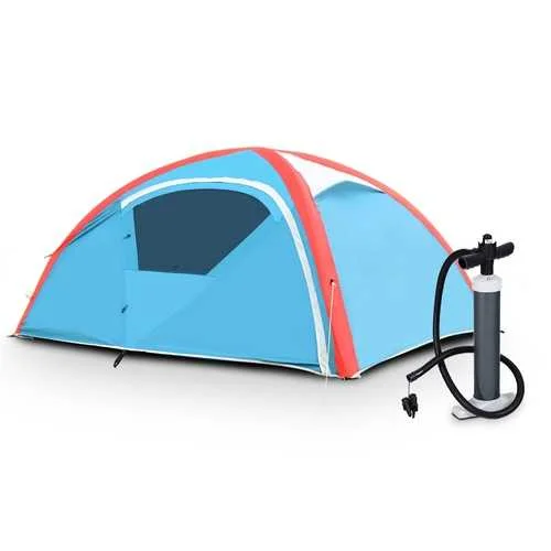 Lightweight camping tent-3 Persons Inflatable Camping Waterproof Tent with Bag And Pump