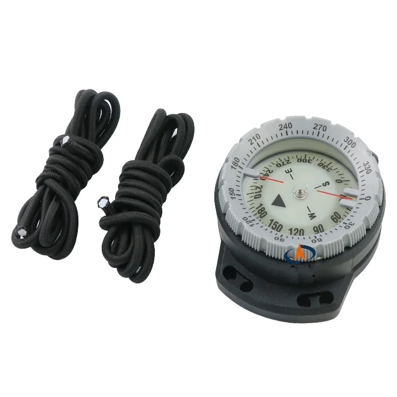 Weather-resistant camp pillow-Diving Strong Magnetic 50m Elastic Rope Compass North Needle Underwater with Luminous Waterproof Compass