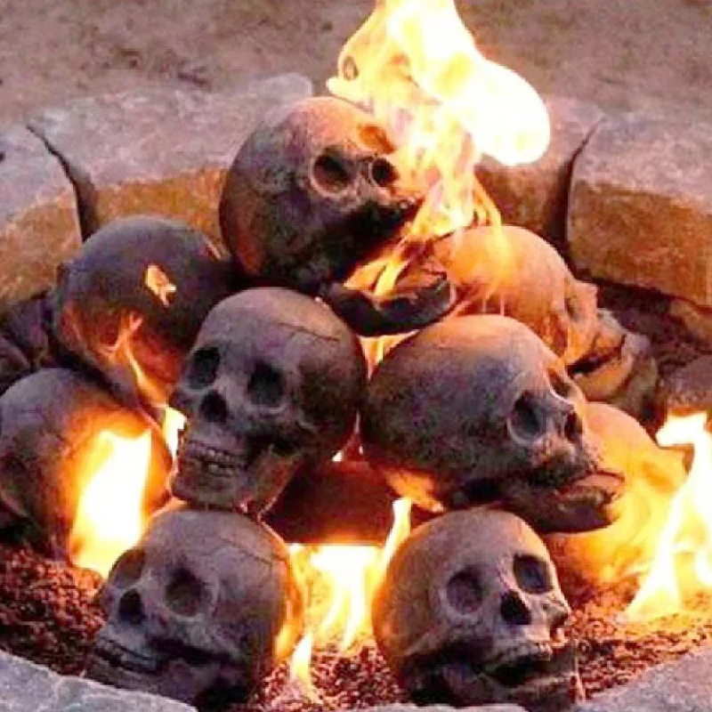 Portable camping espresso maker-FlameSkull - Halloween - Firepit/Fireplace Decoration