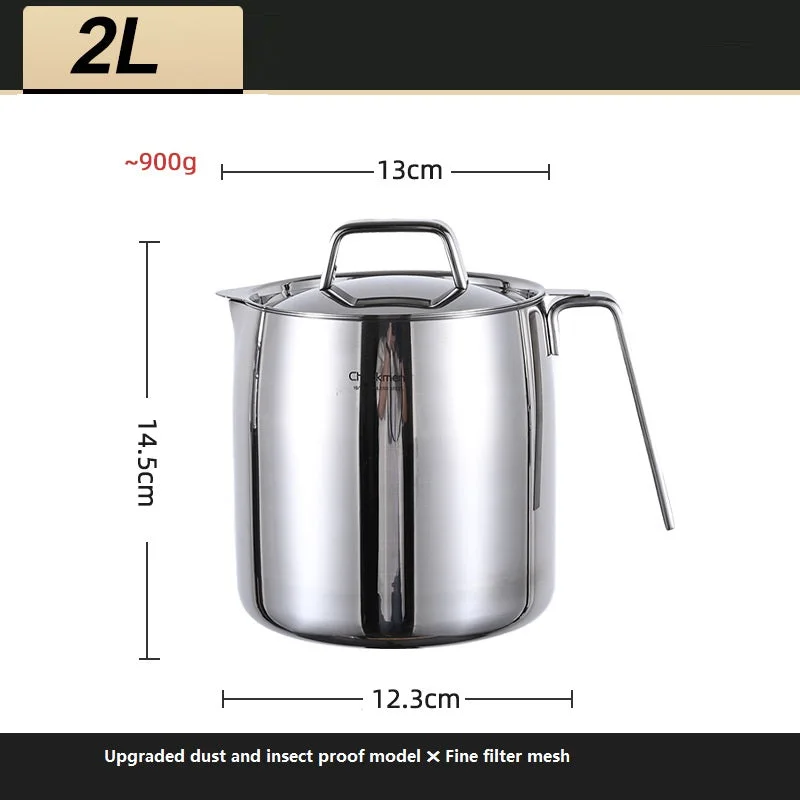 Foldable camp utility knife-【 Noble Experience 】 316 Stainless Steel Oil Pot with Lid Net Kitchen Oil Filter Artifact