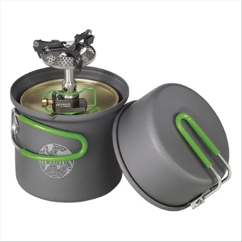 Foldable camp multi-tool-Optimus Crux Lite Solo Cook System Non-Stick Pot, Pan and Stove