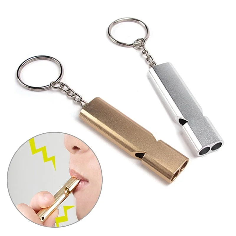 Stainless steel camp pan-PORTABLE DUAL-TUBE SURVIVAL EMERGENCY WHISTLE