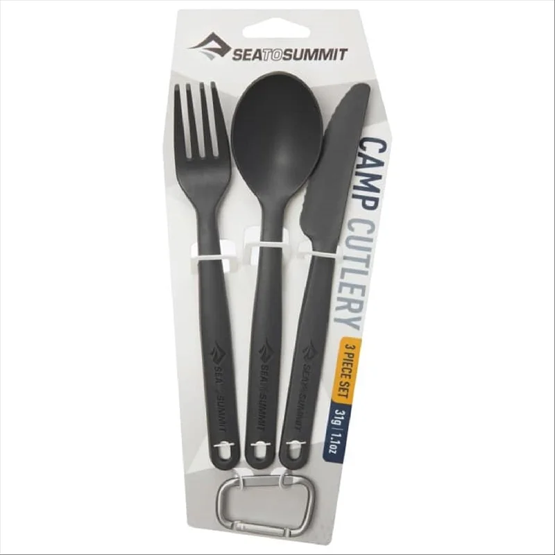 Non-stick camp frying pan-Sea To Summit Camp Cutlery Set 3PC