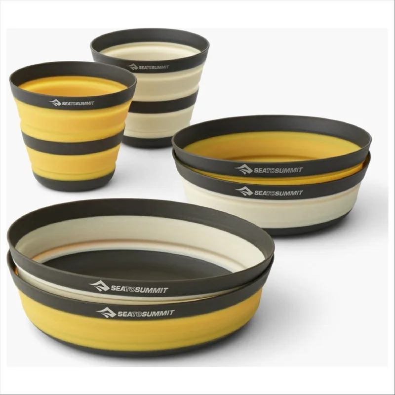 Windproof portable burner-Sea To Summit Frontier Collapsible Dinnerware Set - 2P, 6 Pieces