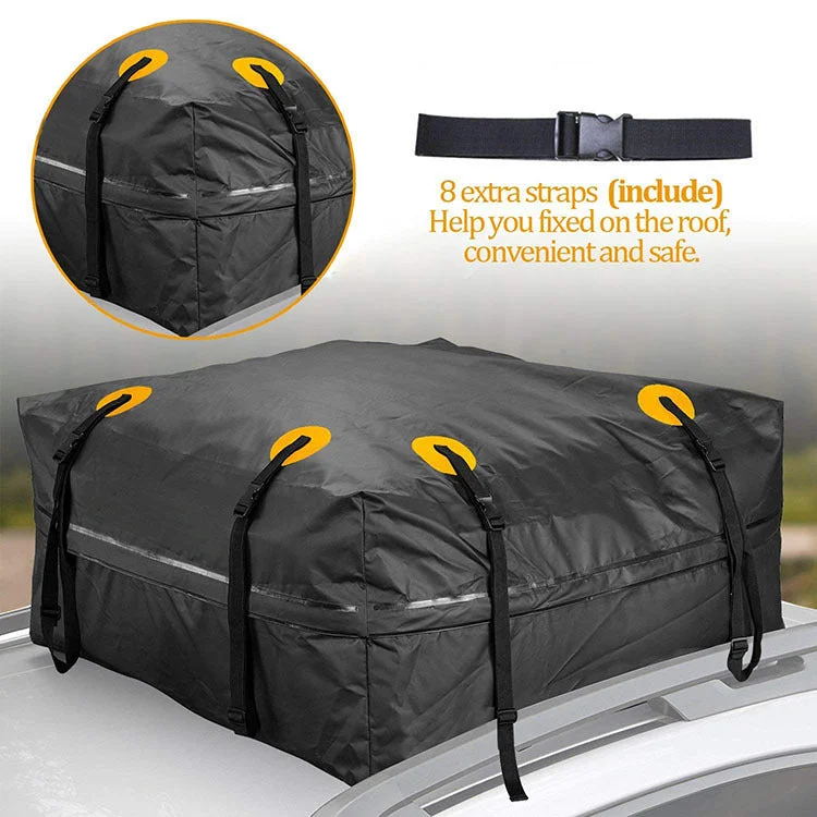 Foldable water canister-Waterproof and sun resistant car roof bag with frame, waterproof car roof luggage bag