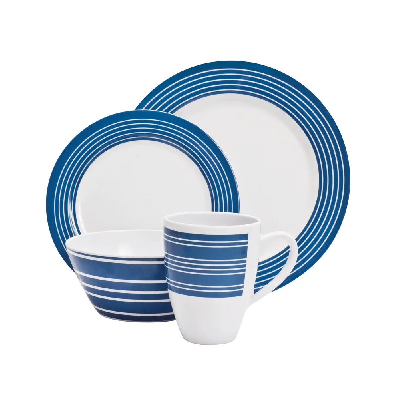 Heavy-duty tent stake set-16 Piece Melamine Dinner Set - Nautical