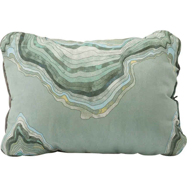 Rechargeable trail torch-Compressible Pillow Cinch, L - Topo Wave Print