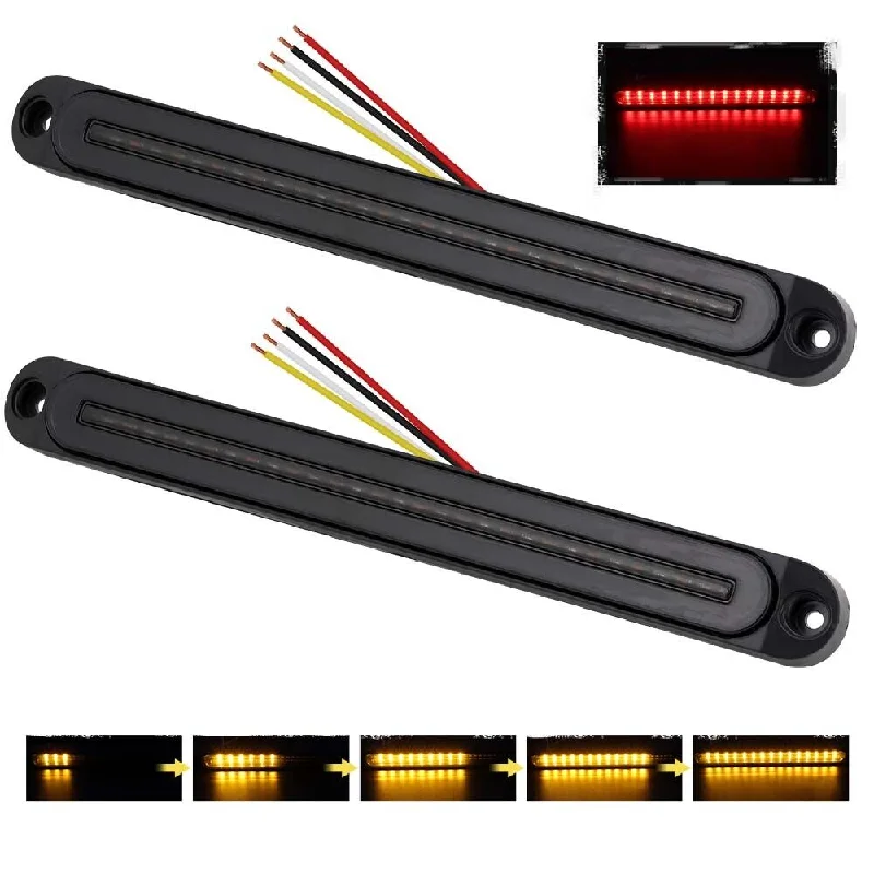 Lightweight tent poles-2Piece LED Tail Lights Flowing Turn Signal Stop brake Trailer Truck Caravan IP68