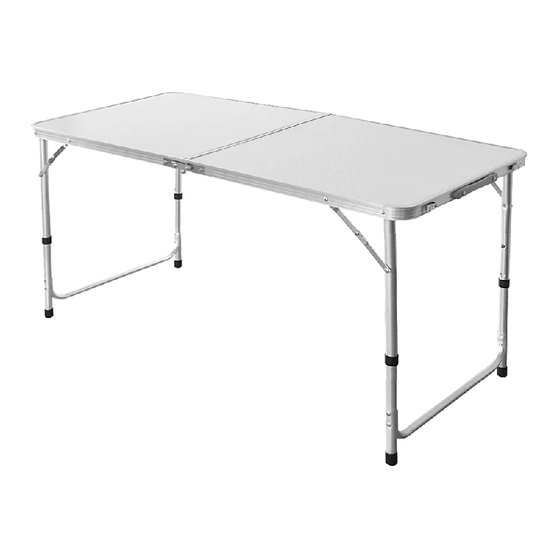 Lightweight rain canopy-Aluminium Folding Table 120cm Portable Indoor Outdoor Picnic Party Camping Tables