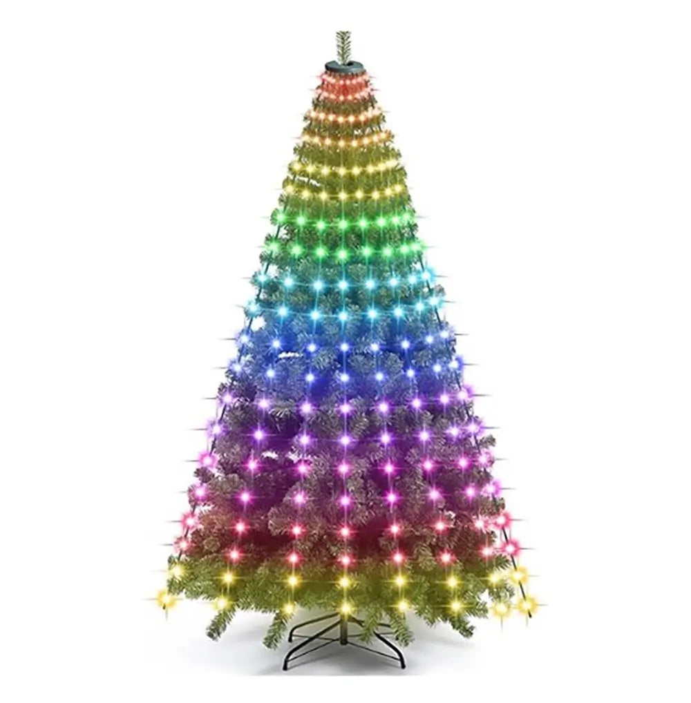 Ultralight camp sleeping roll-Ayamaya Christmas Tree Lights, 160 Multicolor LED, 6.6FT x 8 Strands with 24 Modes