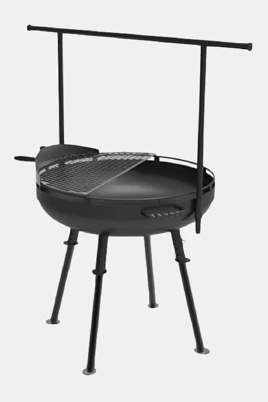 Durable nylon gear bag-Barebones Cowboy Fire Pit Grill w/ Adjustable Legs