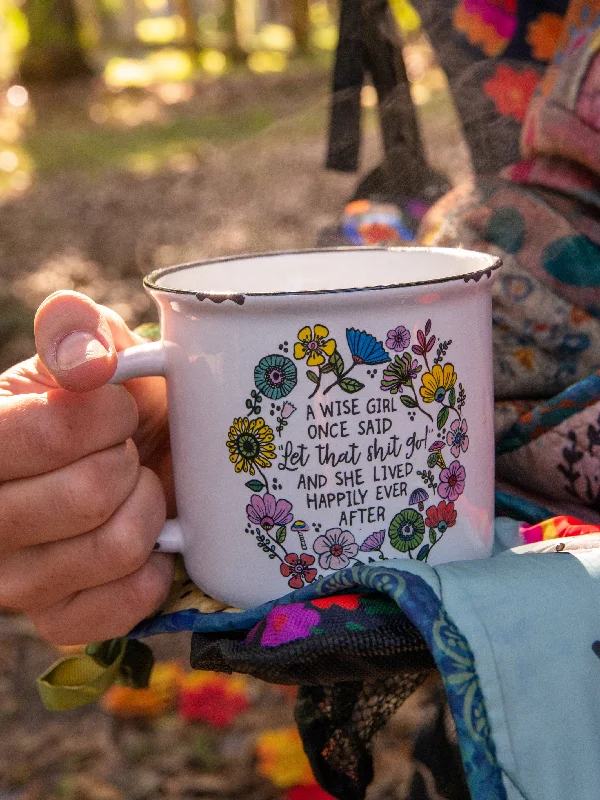 Weatherproof camping tarp-Camp Coffee Mug - Wise Girl