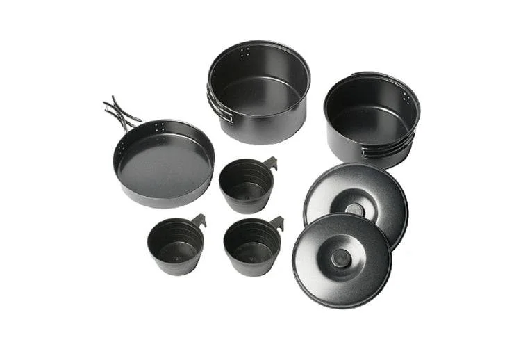 Windproof gas canister stove-Camp Non-Stick Cookware Starter Set