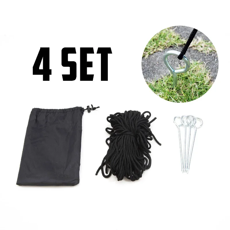 Durable outdoor rope-Camperoos 4 Set Gazebo Outdoor Marquee Tent Rope Set