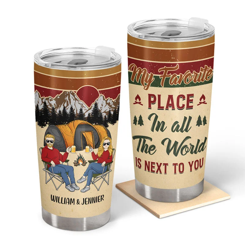 Non-stick camp spatula-Camping Couple Next To You - Gift For Couple - Personalized Custom Tumbler