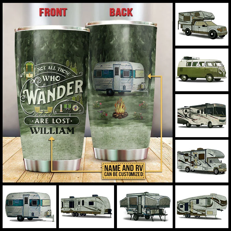 Rechargeable spotlight lantern-Camping Wander Are Lost Custom Tumbler