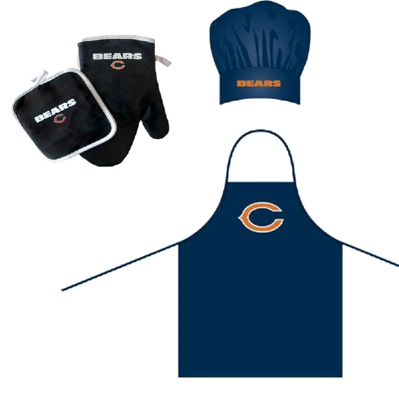 Anti-mosquito tent net-Chicago Bears NFL Barbeque Apron, Chef's Hat and Pot Holder Deluxe Set