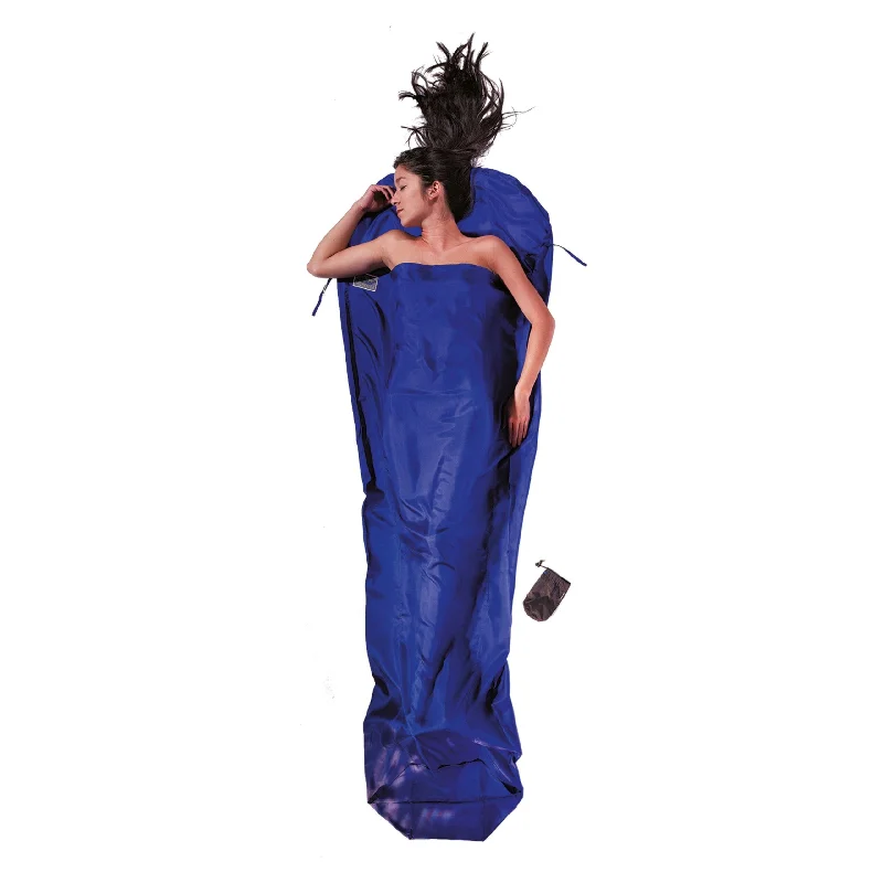 Rechargeable camp work light-Cocoon Silk Mummy Sleeping Bag Liner - Ultramarine Blue