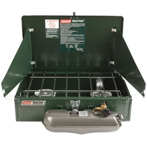 Lightweight rain shelter-Coleman 2 Burner Dual Fuel Stove