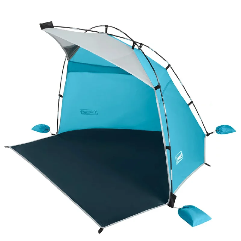 Windproof camping stove-Coleman Skyshade Small Compact Beach Shade - Caribbean Sea [2000037508]