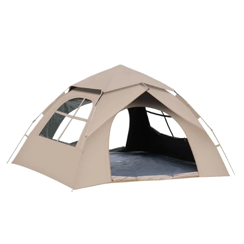 Windproof propane burner-Colorful Tent with Two Doors and Two Windows - Large Size (210x200x135cm), Perfect for Outdoor Adventures