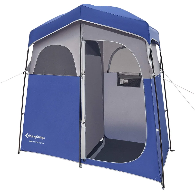 Durable nylon travel sack-KingCamp Double Room Camping Shower Tent