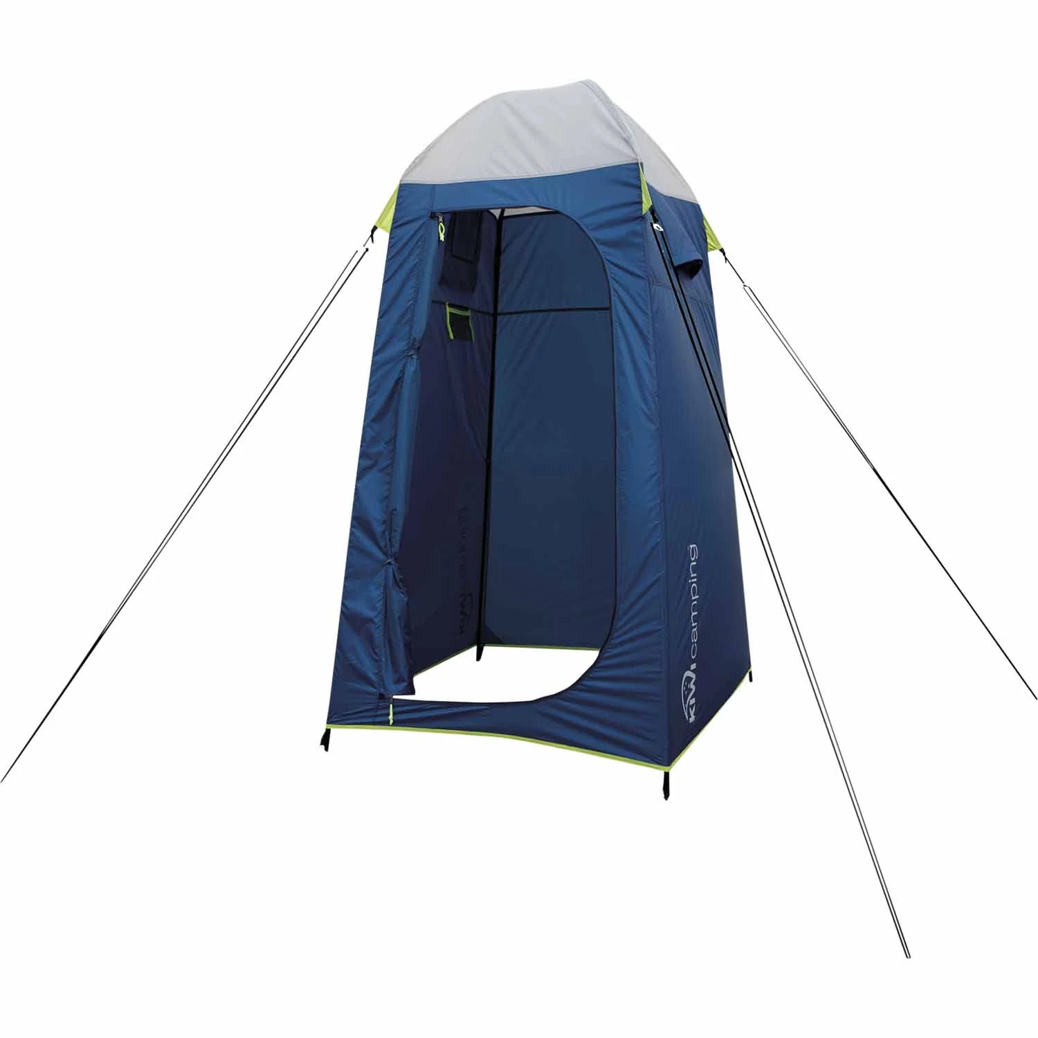 Reflective campsite rope-Camping Kingfisher Shower Tent W: 1200mm, H: 2100mm, D: 1200mm Blue