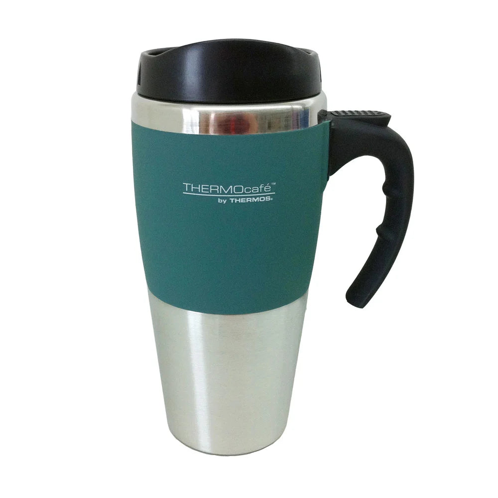 Quick-dry camp socks-Kitchen Thermos Travel Mug Soft Feel Outer Green 450ml