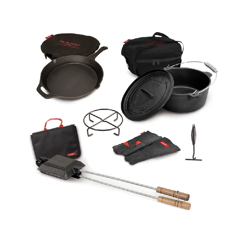 Waterproof gear roll bag-Flinders 9 Piece Cast Iron Set