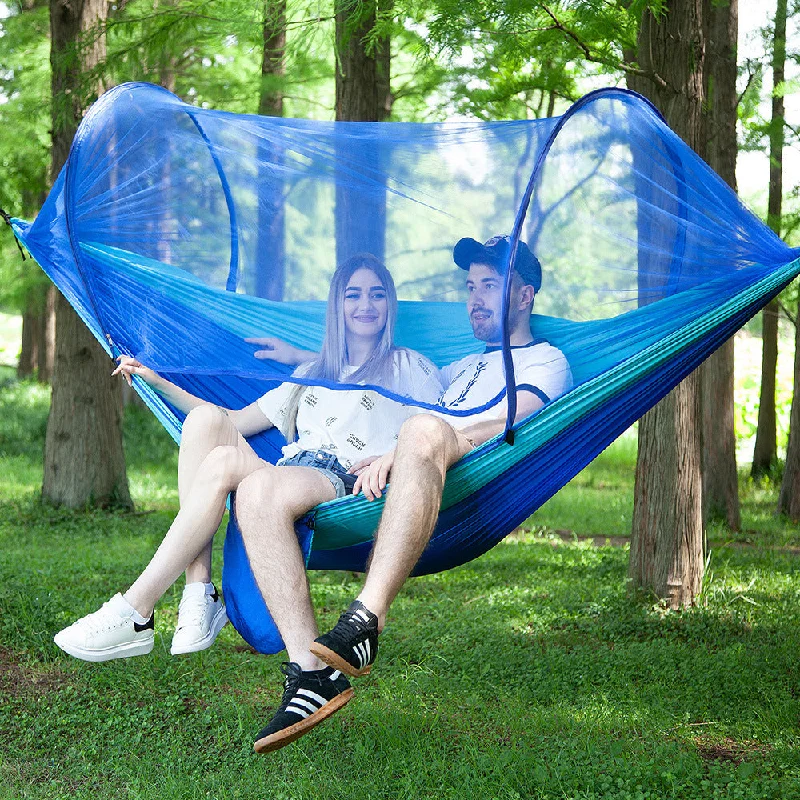 Waterproof gear organizer-Fully Automatic Quick Opening Hammock With Mosquito Net