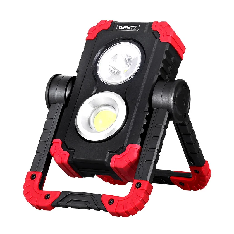 Quick-dry hiking vest-Giantz Work Light Rechargeable Torch USB Cordless LED Lamp Rotation Folding