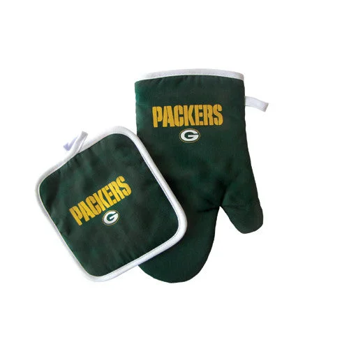 Anti-slip camp blanket-Green Bay Packers NFL Oven Mitt and Pot Holder Set