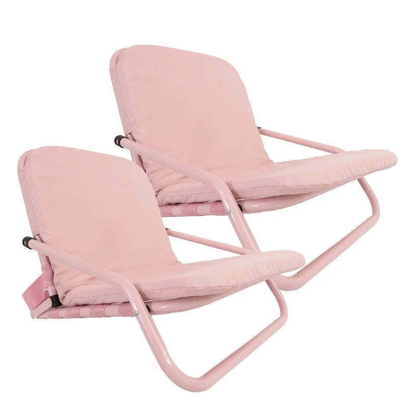 Quick-dry hiking hat-Havana Outdoors Beach Chair Portable Summer Camping Foldable Folding 2 Pack - Pink