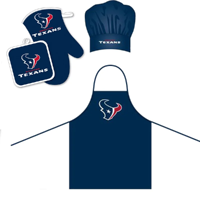 Rechargeable trail lantern-Houston Texans NFL Barbeque Apron, Chef's Hat and Pot Holder Deluxe Set