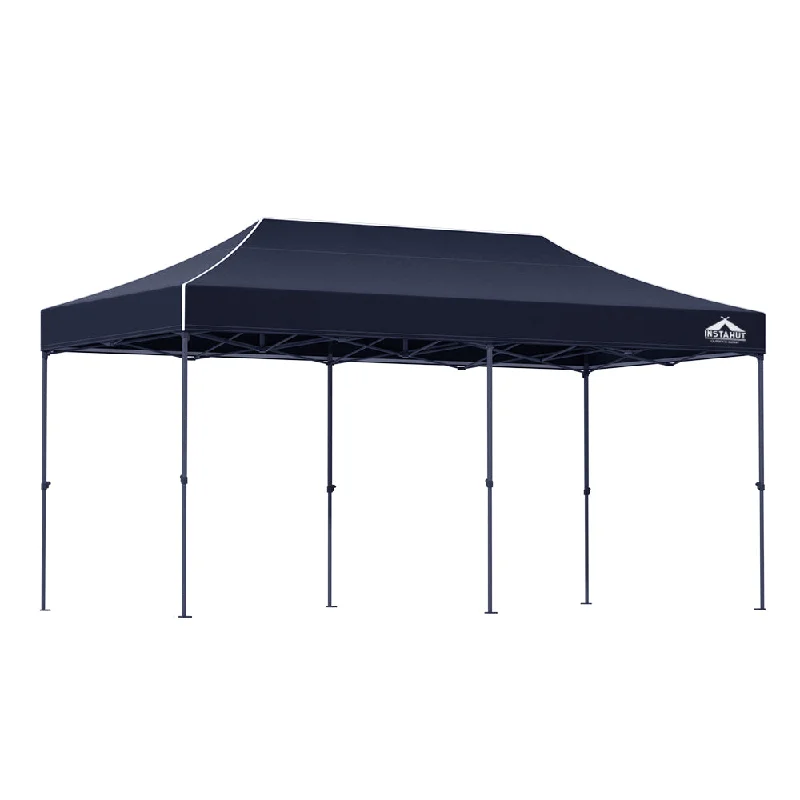 Durable outdoor rope-Instahut Gazebo Pop Up 3x6m w/Base Podx4 Marquee Folding Outdoor Wedding Camping Tent Shade Canopy Navy