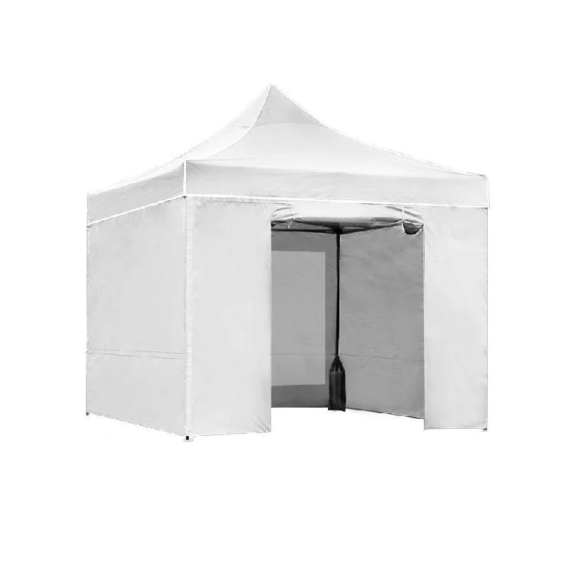 Weatherproof camping tarp-Instahut Gazebo Pop Up Marquee 3x3 Folding Wedding Tent Gazebos Shade White