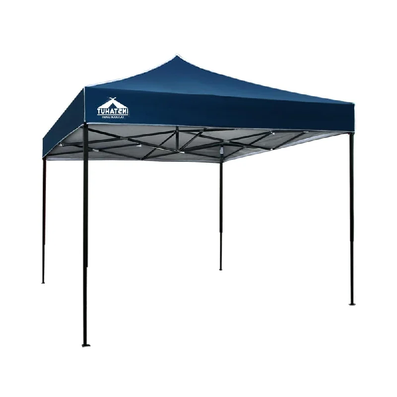 Lightweight aluminum cook pot-Instahut Gazebo Pop Up Marquee 3x3m Outdoor Tent Folding Wedding Gazebos Navy