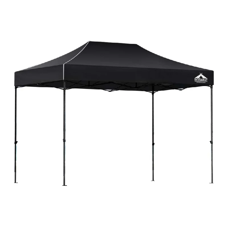 Non-slip hiking socks-Instahut Gazebo Pop Up Marquee 3x4.5 Folding 500D Wedding Tent Base Pod Black