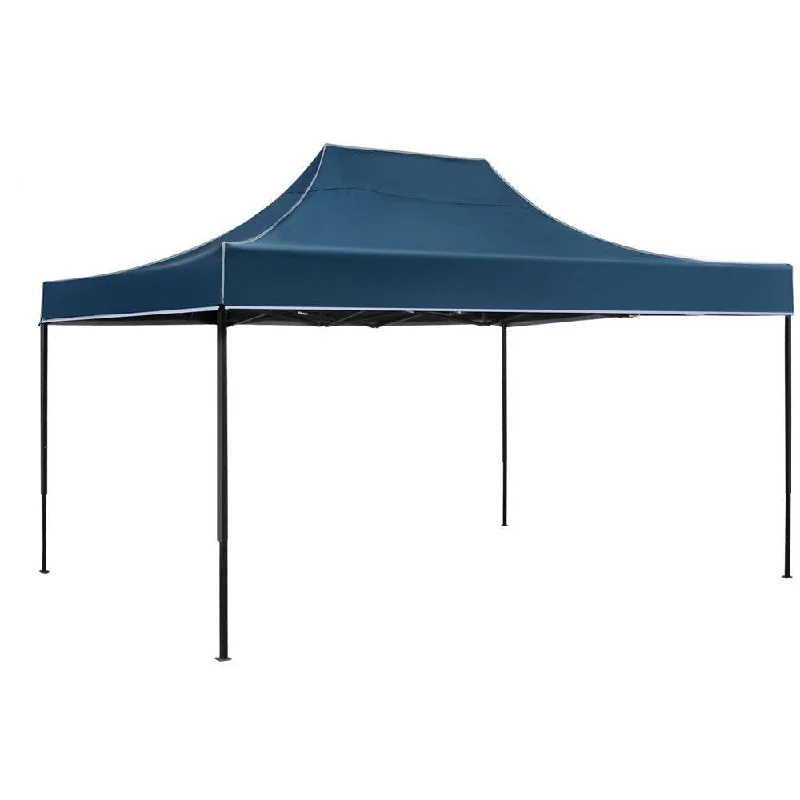 Non-stick camping cookware-Instahut Gazebo Pop Up Marquee 3x4.5 Outdoor Tent Folding Wedding Gazebos Navy