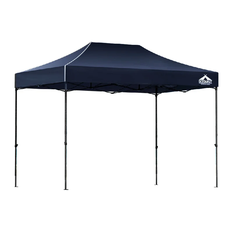 Quick-setup tent canopy-Instahut Gazebo Pop Up Marquee 3x4.5m Folding Tent Camping 500D Oxford Navy