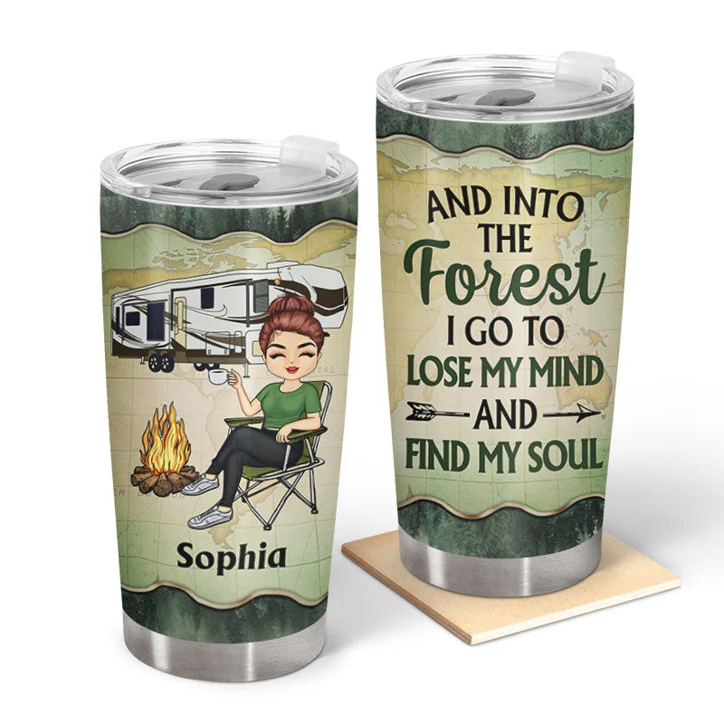 Lightweight canopy shelter-Into The Forest I Go Camping - Personalized Custom Tumbler